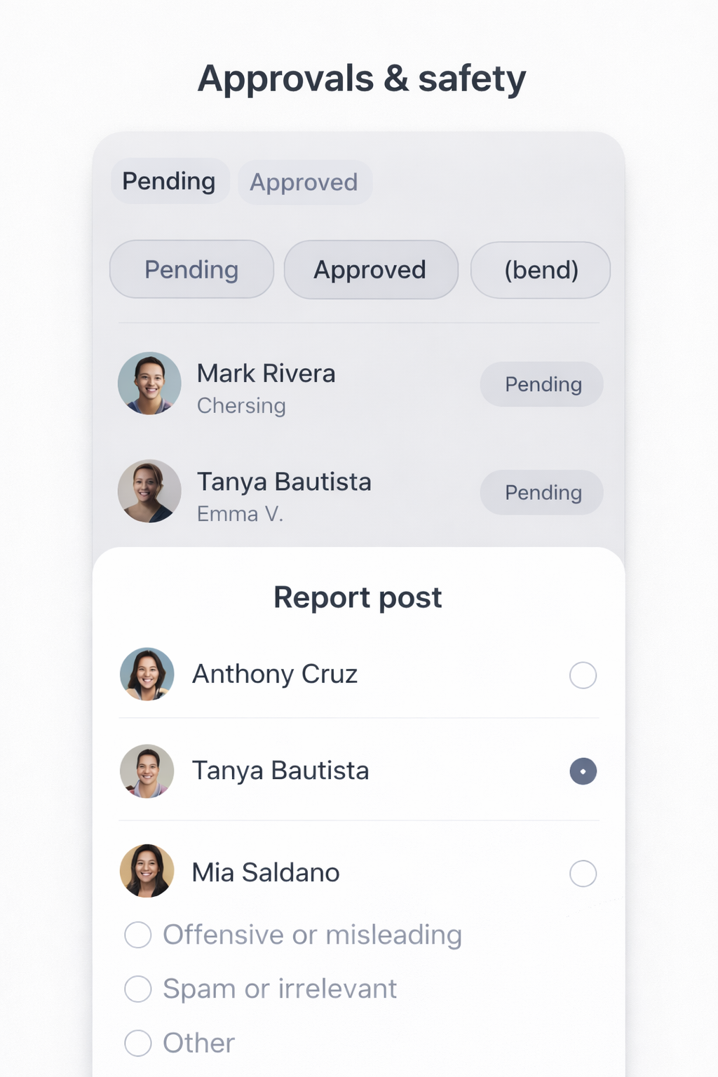 Approvals and safety preview