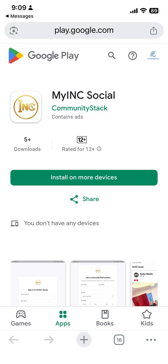 MyINC Social Google Play store preview